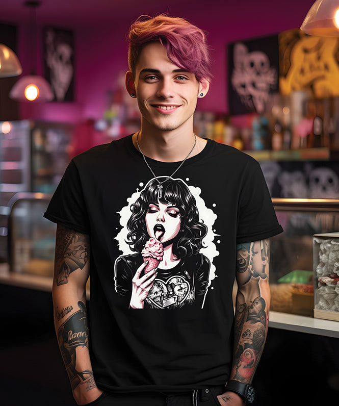 MonkeyPeelz Icecream Girl Graphic Print T-Shirt 08