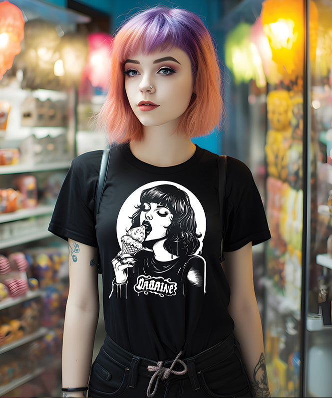 MonkeyPeelz Icecream Girl Graphic Print T-Shirt 09