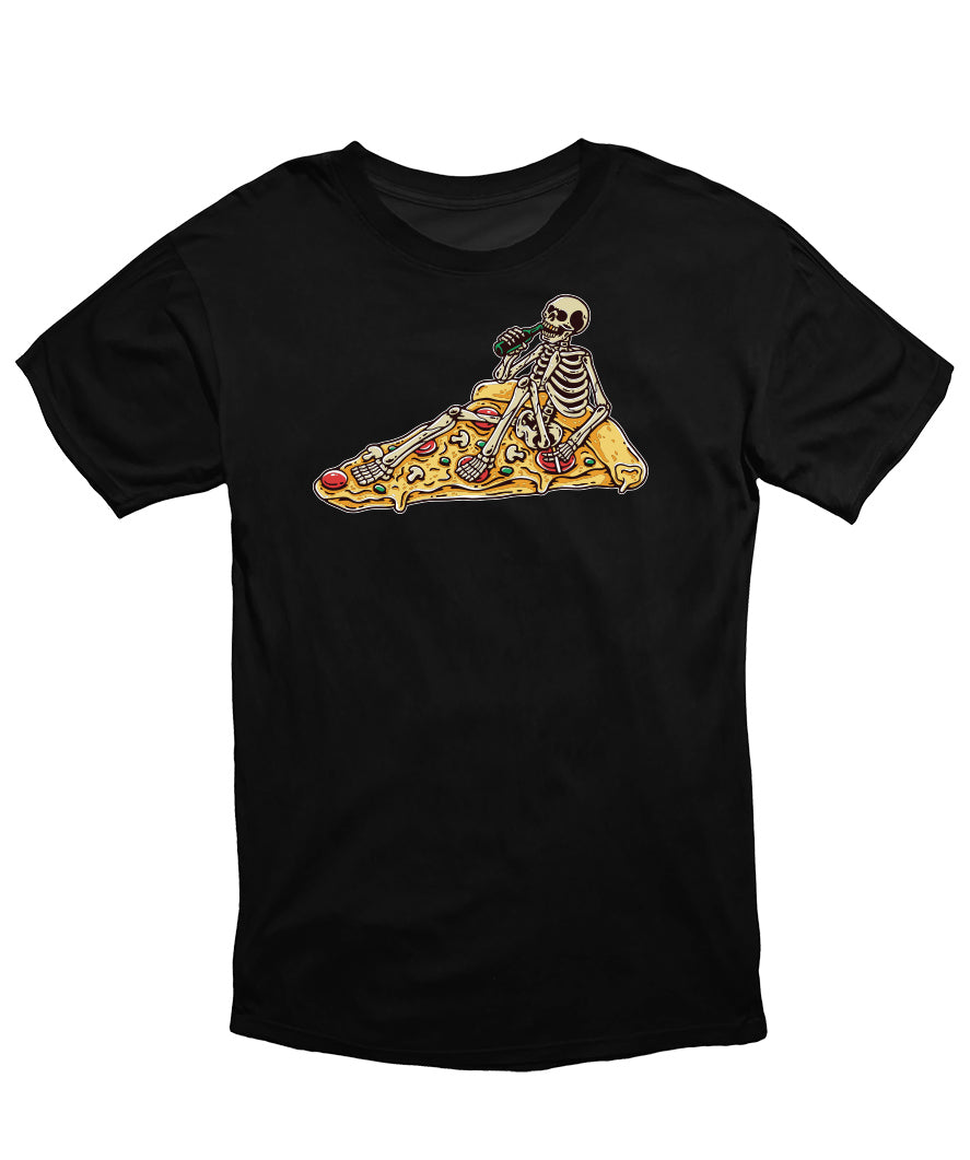 MonkeyPeelz Pizza Skull Print T-Shirt