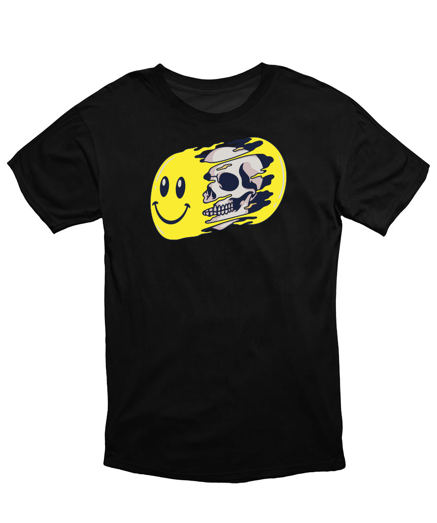 MonkeyPeelz Smiley Skull Print T-Shirt