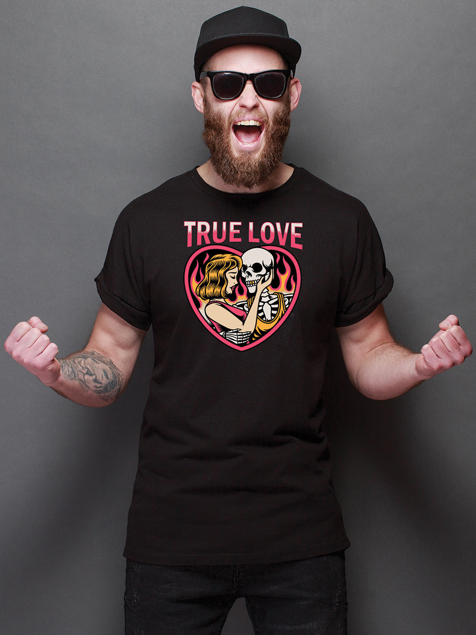 MonkeyPeelz True Love Skull Print T-Shirt
