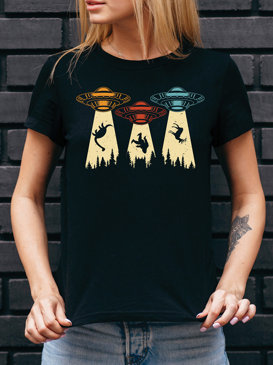 MonkeyPeelz UFO Print T-Shirt 4.0