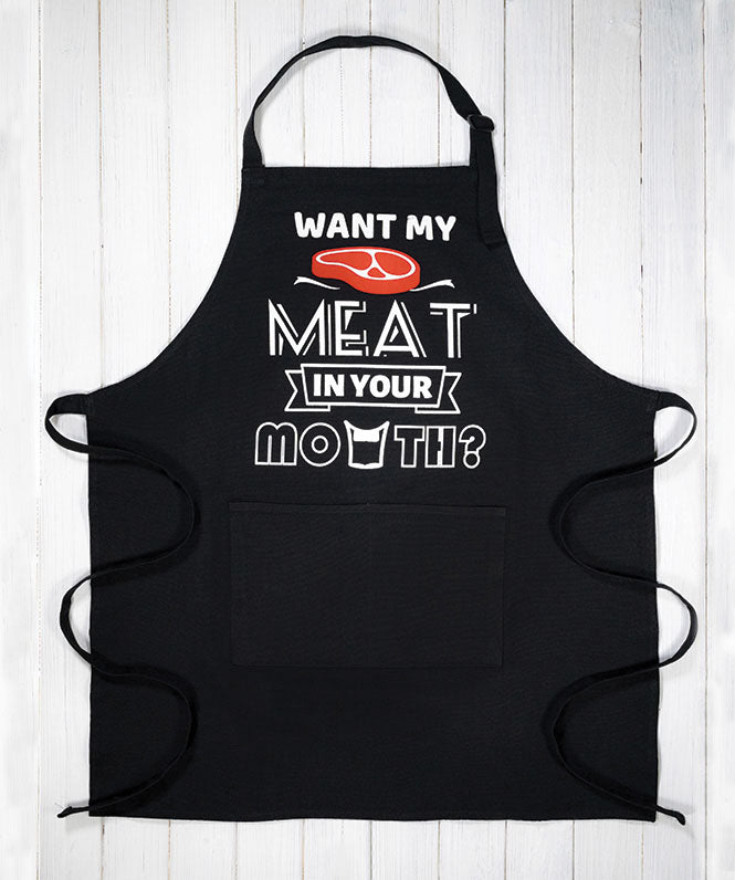 MonkeyPeelz Meat&Mouth Print Apron