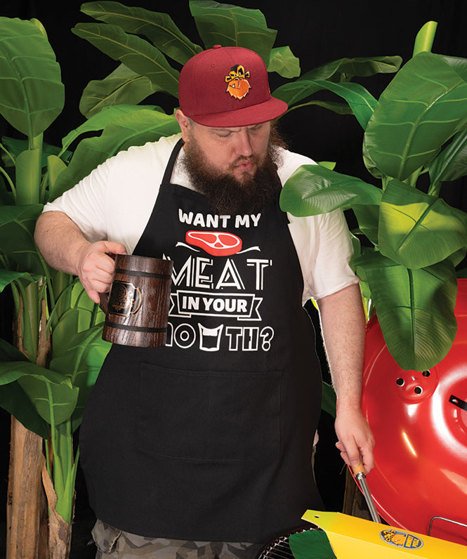 MonkeyPeelz Meat&Mouth Print Apron