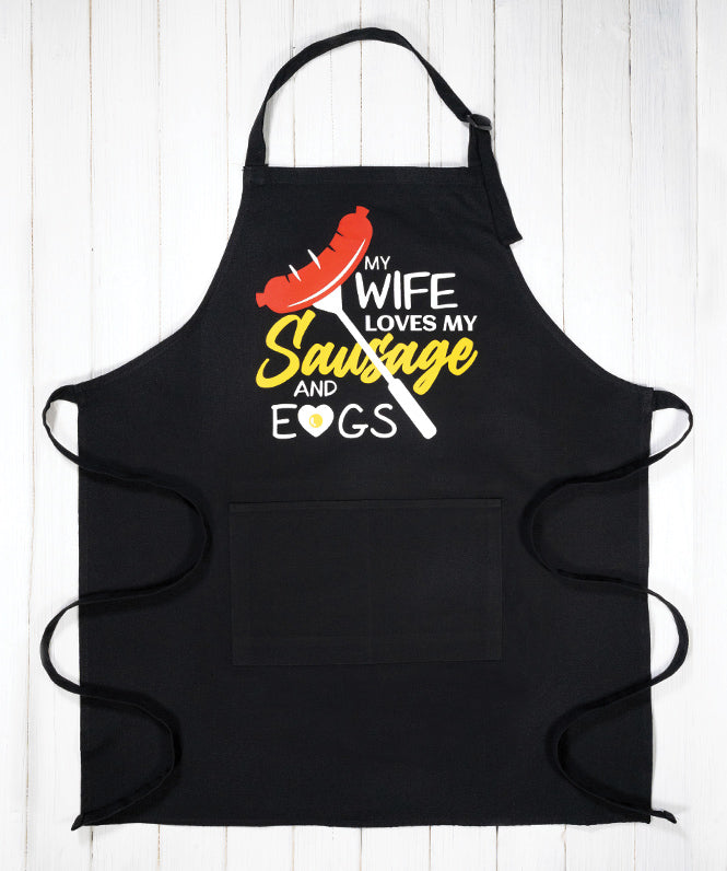 MonkeyPeelz Sausage&eggs Print Apron