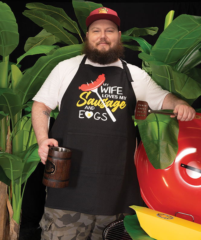 MonkeyPeelz Sausage&eggs Print Apron