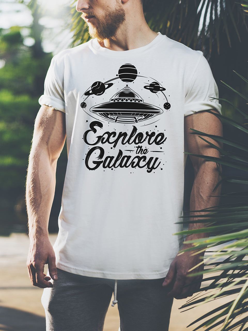 MonkeyPeelz Explore Galaxy Print T-Shirt