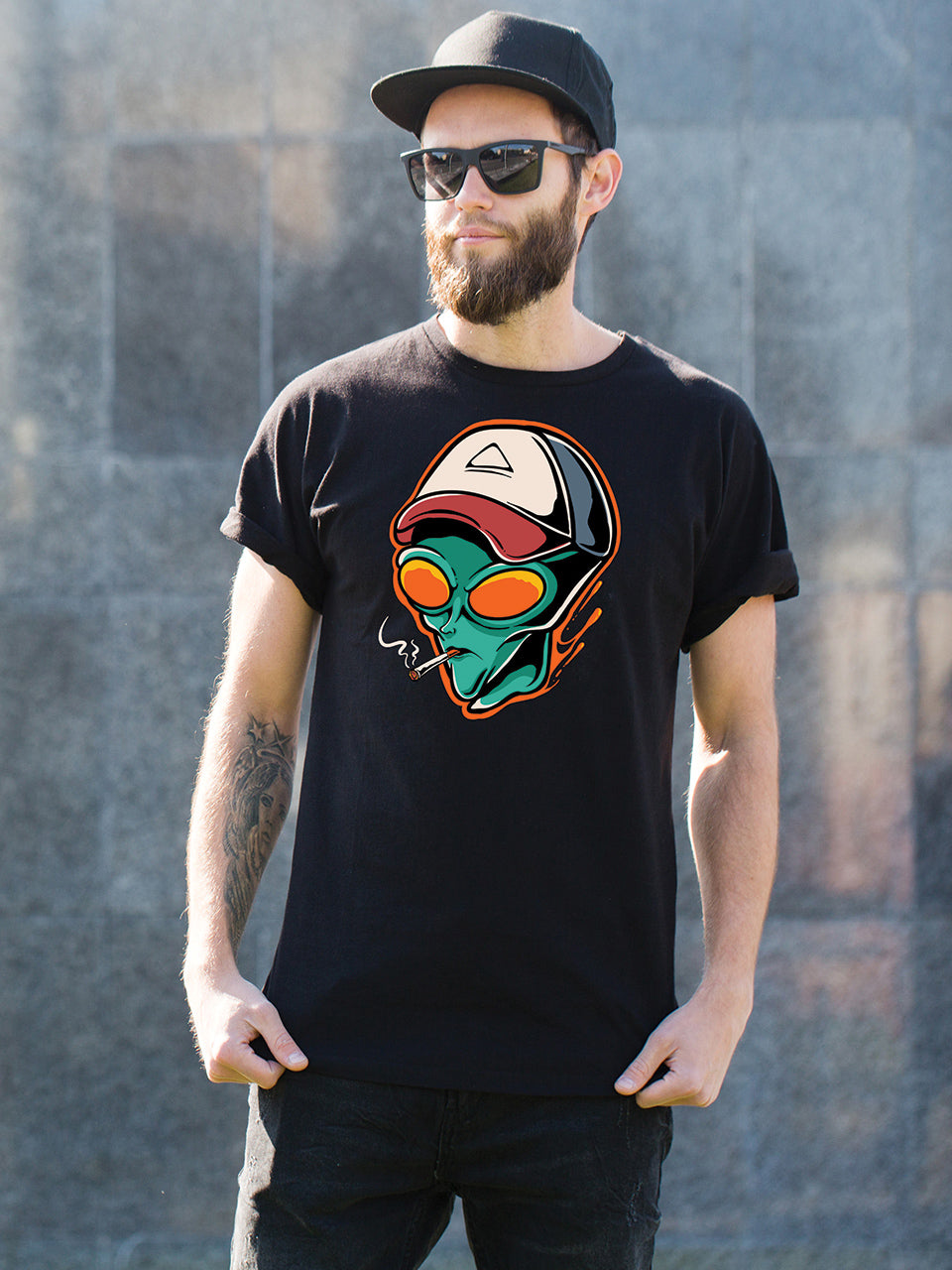 MonkeyPeelz Cool Alien Print T-Shirt