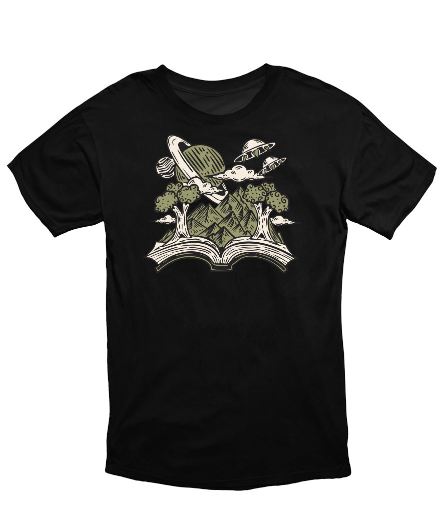 MonkeyPeelz Book Universe Print T-Shirt