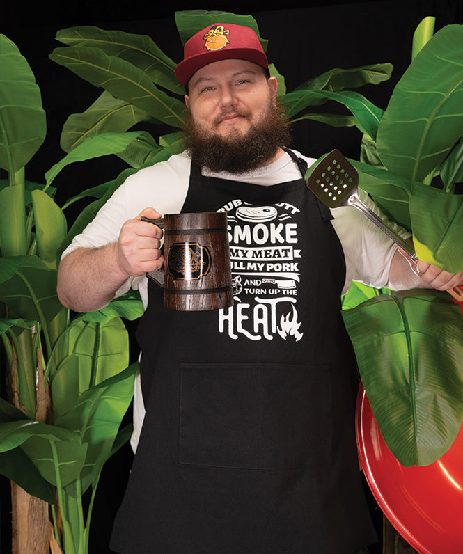 MonkeyPeelz Smoke My Meet Print Apron